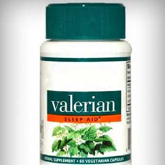 Bottle of Valerian extract pills