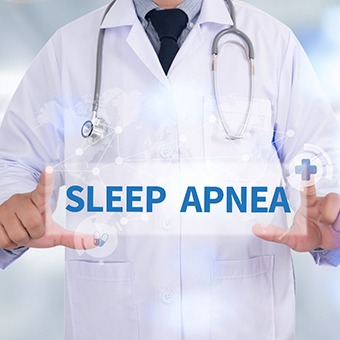 Doctor with words sleep apnea in Powell