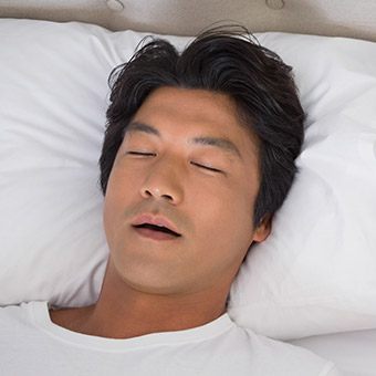 Man sleeping with mouth open