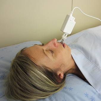 Woman undergoing MATRx testing