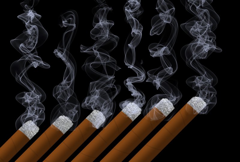 a row of cigarettes