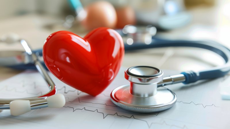 a heart and stethoscope